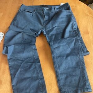 Gray-teal color skinny jeans